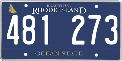RI license plate 481273