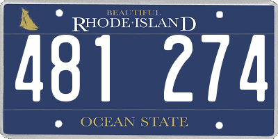 RI license plate 481274