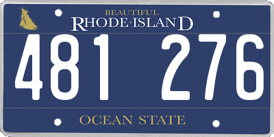 RI license plate 481276