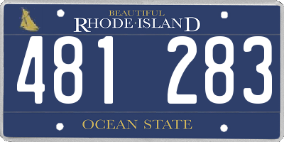 RI license plate 481283