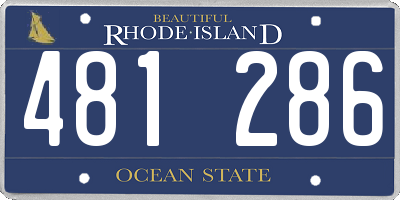 RI license plate 481286
