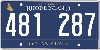 RI license plate 481287