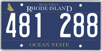RI license plate 481288