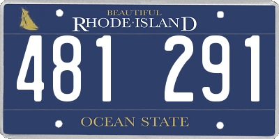 RI license plate 481291