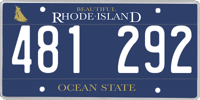RI license plate 481292
