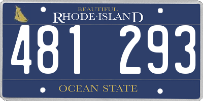 RI license plate 481293