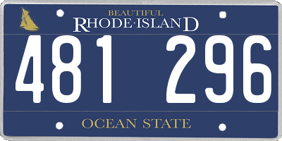 RI license plate 481296