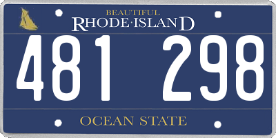 RI license plate 481298