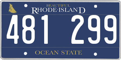 RI license plate 481299