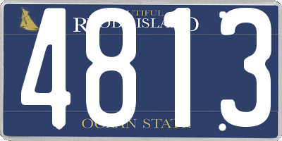 RI license plate 4813