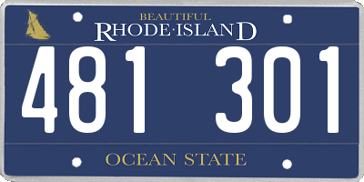 RI license plate 481301