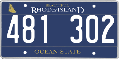 RI license plate 481302
