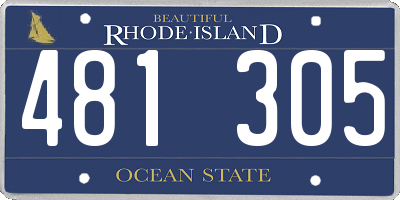 RI license plate 481305
