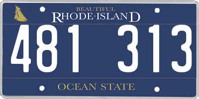 RI license plate 481313