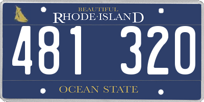 RI license plate 481320