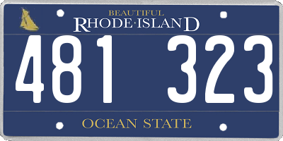 RI license plate 481323