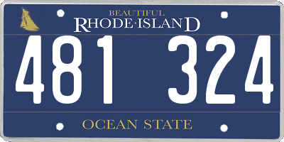 RI license plate 481324
