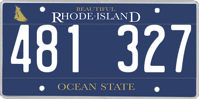 RI license plate 481327