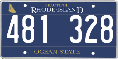 RI license plate 481328