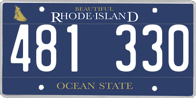 RI license plate 481330