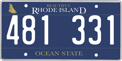 RI license plate 481331