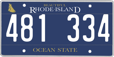 RI license plate 481334