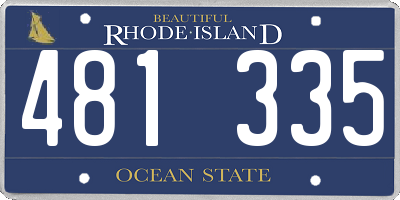 RI license plate 481335