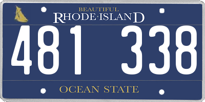 RI license plate 481338