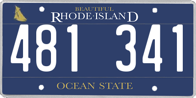 RI license plate 481341