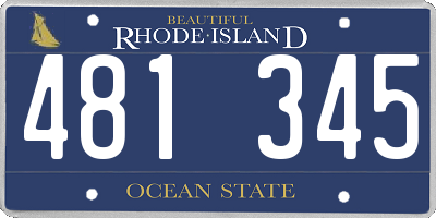 RI license plate 481345