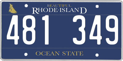 RI license plate 481349
