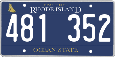 RI license plate 481352