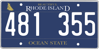 RI license plate 481355