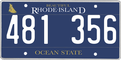 RI license plate 481356