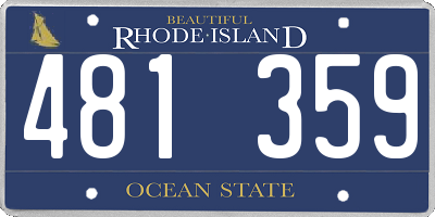RI license plate 481359