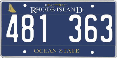 RI license plate 481363