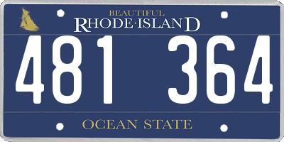 RI license plate 481364
