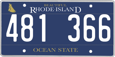 RI license plate 481366