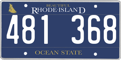RI license plate 481368