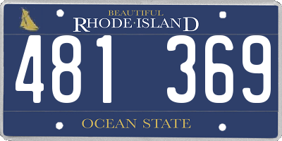 RI license plate 481369