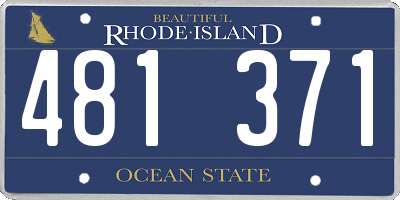 RI license plate 481371