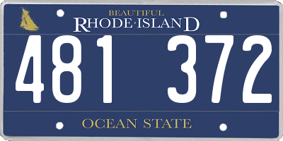 RI license plate 481372