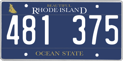 RI license plate 481375