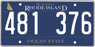 RI license plate 481376