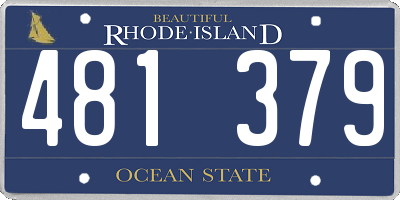 RI license plate 481379