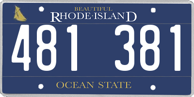 RI license plate 481381