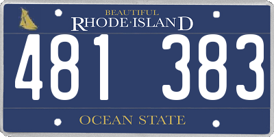 RI license plate 481383