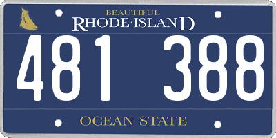 RI license plate 481388