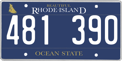 RI license plate 481390