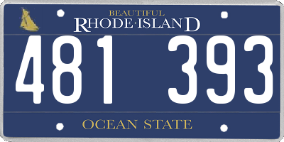 RI license plate 481393